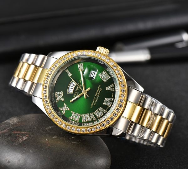 

2021 women luxury watches three stitches roman numerals quartz watch european brand steel strap fashion dual calendar function lady's a, Slivery;brown