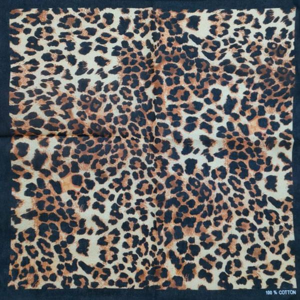 

scarves est 100% cotton leopard hip-hop bandanas for male female head scarf wristband vintage pocket towel selling, Blue;gray