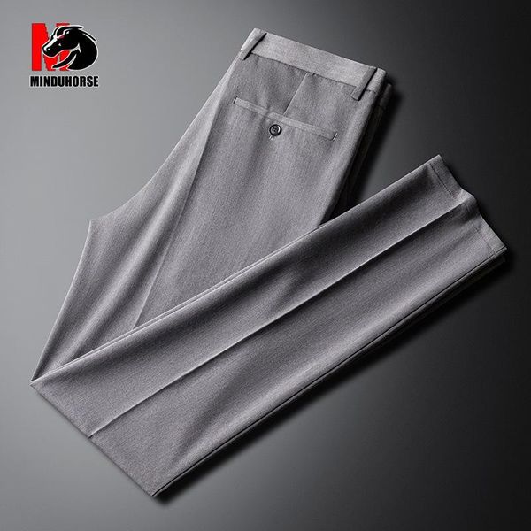 

men's pants fattening plus size thin trousers in spring and summer, Black
