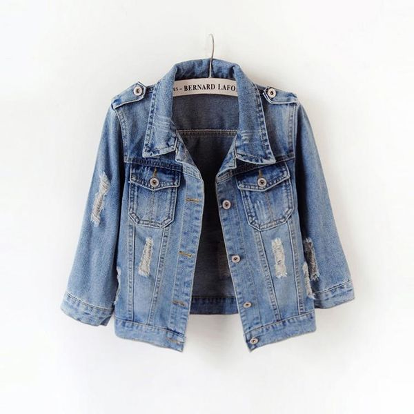 

women's jackets pack 2021 cultivate one's morality show thin hole cowboy short coat female students jacket, Black;brown