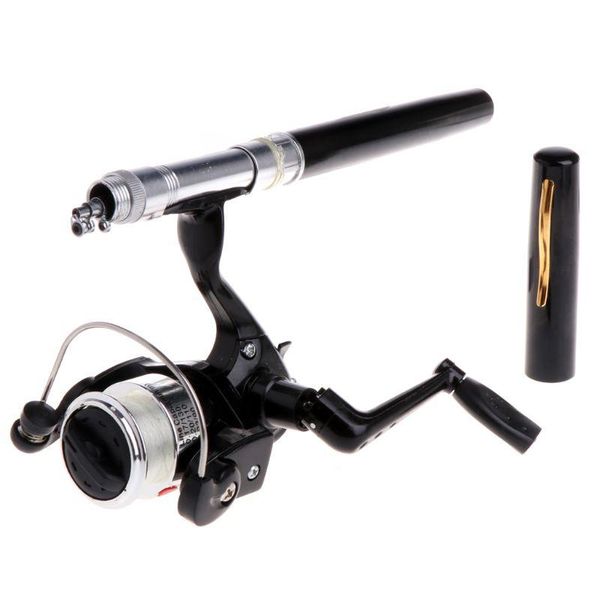 

mini portable aluminum saltwater baitcasting fishing rod reel pocket pen