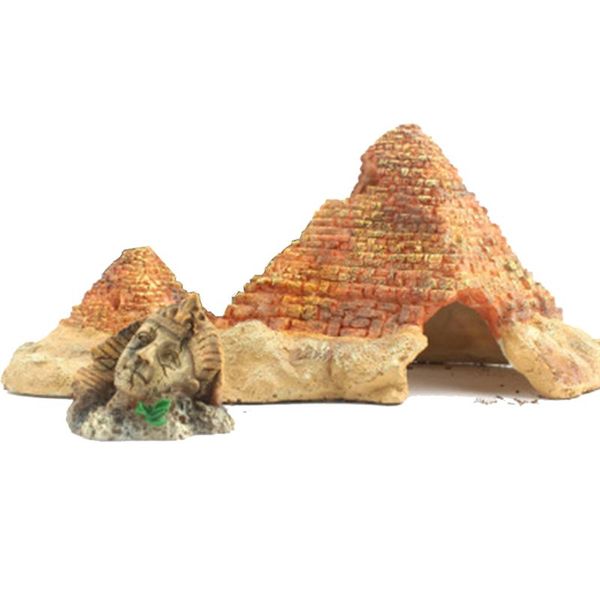 

decorations 2 pcs fish aquarium decoration pyramid ancient egyptian pharaoh mediterranean sea bottom landscape ornament accessories