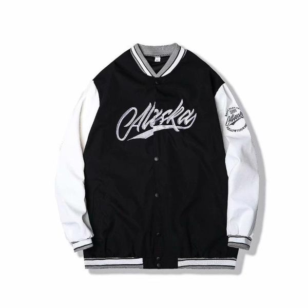 

men's jackets 2021 autumn embroidered baseball uniform jacket male korean version trend all-match loose clothes men clothing, Black;brown