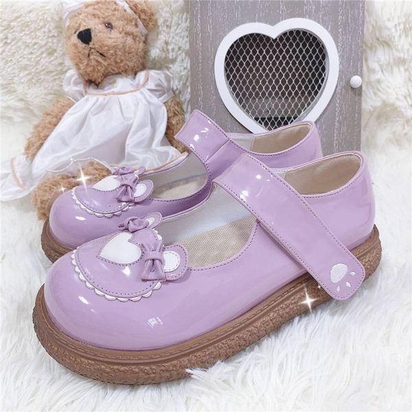 

designer kawaii sweet lolita bear head bowknot platform japanese anime cosplay gothic women's shoes 2jd5, Black