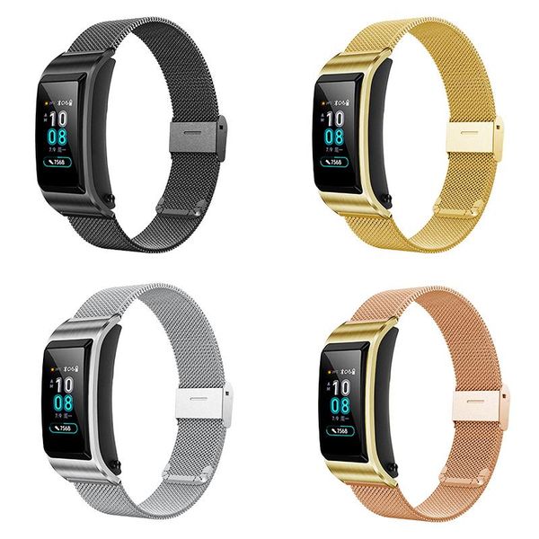 

watch bands black mesh strap 18mm milanese for huawei b5, Black;brown