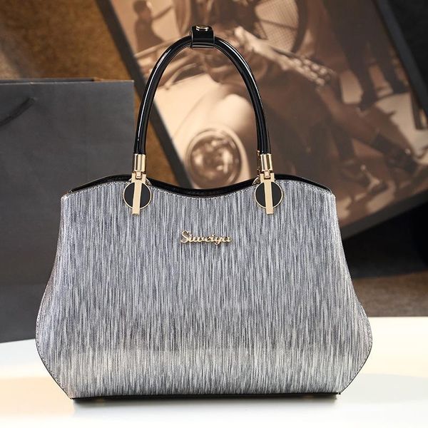 

evening bags xiaoning bag 2021 simple fashion handbag women's patent leather middle aged mother's one shoulder me