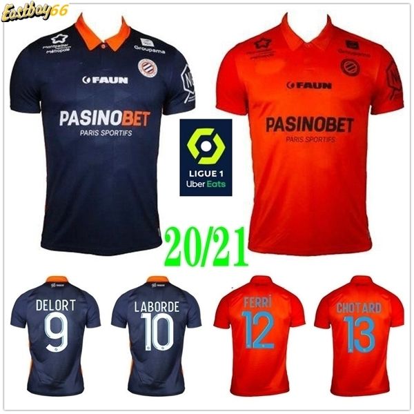 

2020 new montpellier soccer jerseys herault skhiri savanier lecomte laborde delort crd mollet custom 20 21 home away football shirts, Black;yellow