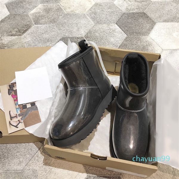 

2021 fashionable warm women's snow boots genuine leather size 36-40 sd65, Black