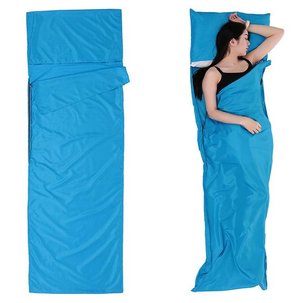

tomshoo 70*210cm outdoor travel camping hiking polyester pongee healthy sleeping bag liner with pillowcase portable sleeping bag