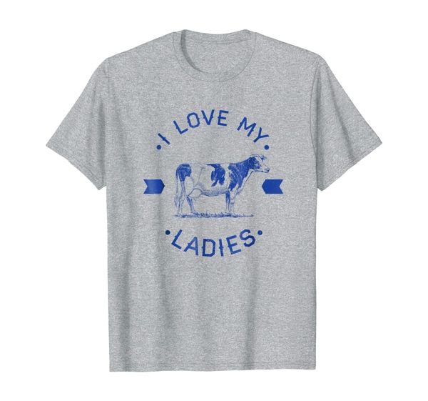 

love my ladies vintage cow dairy farmer gift shirt, White;black