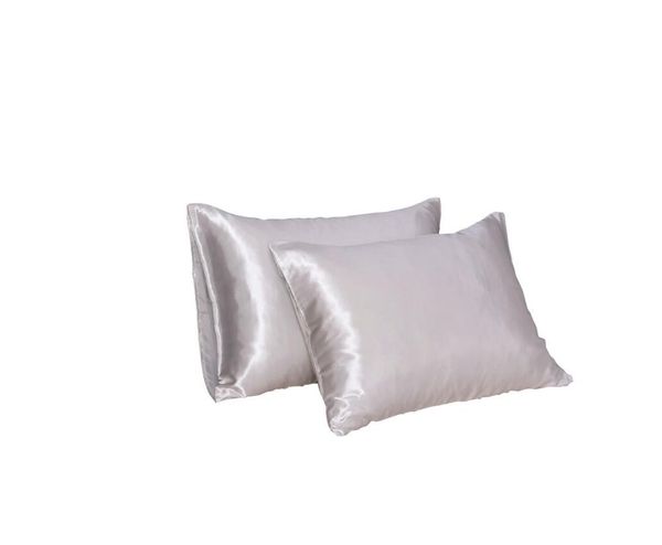 

Silk Satin Pillowcase Home Multicolor Ice Silk Pillow Case Zipper Pillow Cover Double Face Envelope Bedding Pillow Cover 20*26in