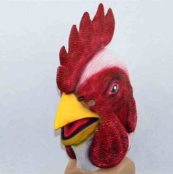 

mask chinese zodiac rooster headgear latex party performance art control trickery