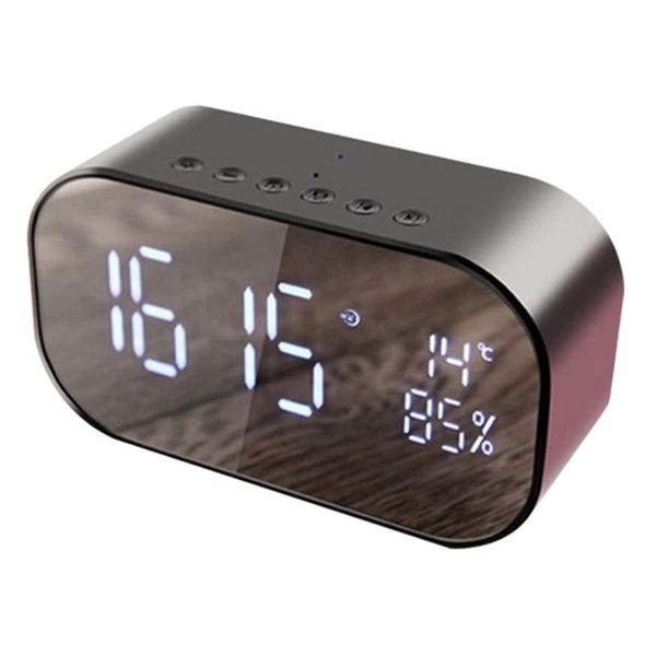 

digital alarm clock bluetooth speaker,led desk bedside fm radio dual usb charge port snooze