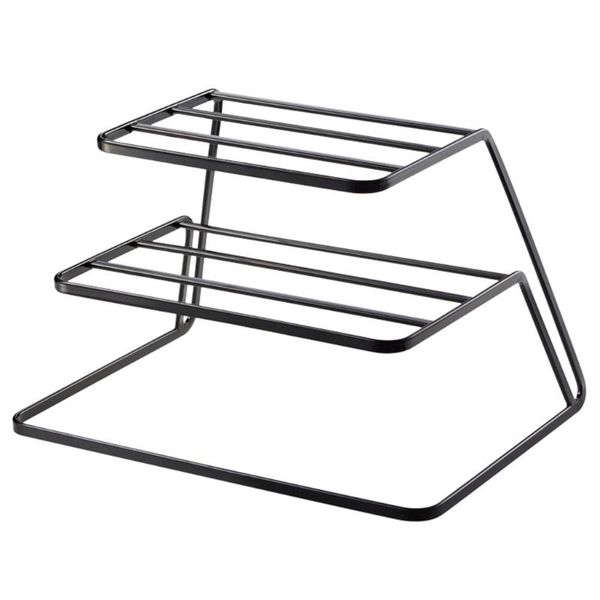 

hooks & rails 3-tier metal wire plate drying rack rust resistant dishes storage shelf tray stand holder kitchen cabinet organizer
