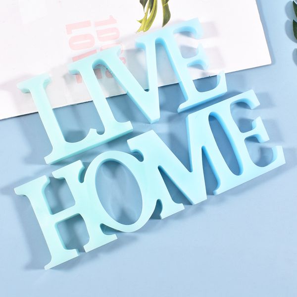 

diy crystal glue mold two english words live home listed silicone mold
