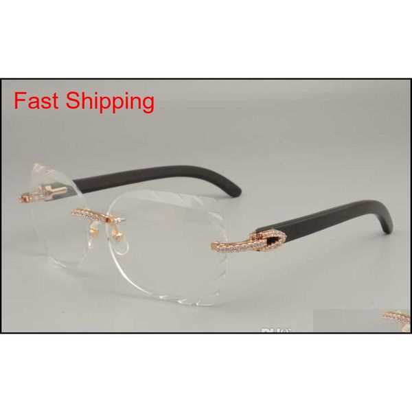 

2019 new fashion high-grade carved glasses frame 8300817 diamond series black / black flower / mixed horn glasses fr qylxmh abc2007, Blue