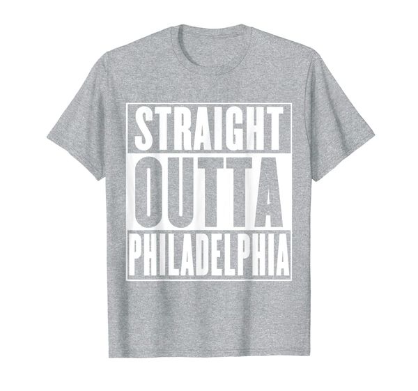 

straight outta philadelphia t-shirt, White;black