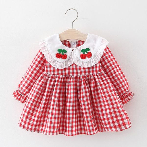 

girl's dresses autumn christening dress for baby girl brand infant long sleeve princess birthday party and wedding cotton born, Red;yellow