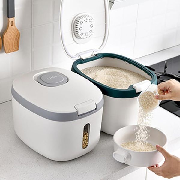 

storage bottles & jars 5/10/15kg kitchen rice box nano insert-proof moisture-proof grain container sealed bucket home pet store