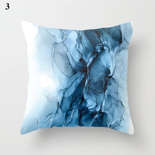 

pillow case blue abstract printed cushion cover geometric art pillowcase polyester throw square decorative pillowcover 45cm*45cm