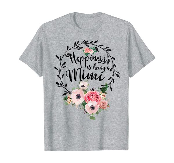 

happiness is being a mimi t-shirt mother's day gift, White;black