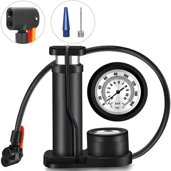 

bike pumps ultra-light pump portable bicycle foot road with pressure gauge tire air high