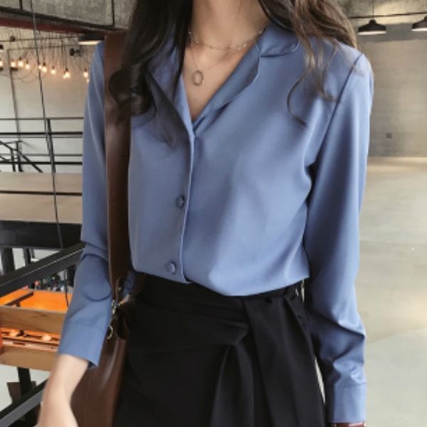 

fashion woman blouses autumn long sleeve chiffon blouse women shirts 3xl plus size blusas womens and blouses b230 210602, White