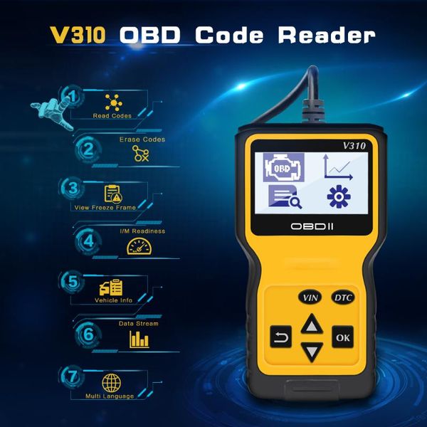 

code readers & scan tools v310 v1.1 reader obdii/eobd car auto diagnostic tool obd2 scanner automotriz easydiag 16 pin vs elm 327 v1.5 lcd d