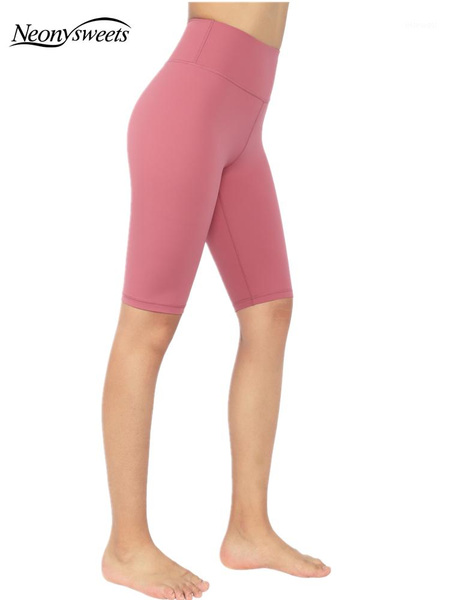

yoga outfit neonysweets sports shorts leggings women running stretchy tights fast dry athletic skinny workout riding bliker soft