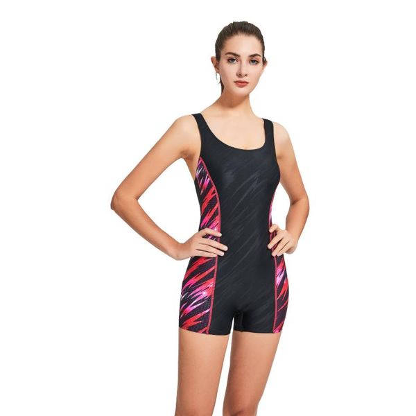 

one-piece suits m-4xl waterproof professional swimwear women swimsuit sports competition bathing suit with chest pad quick drying