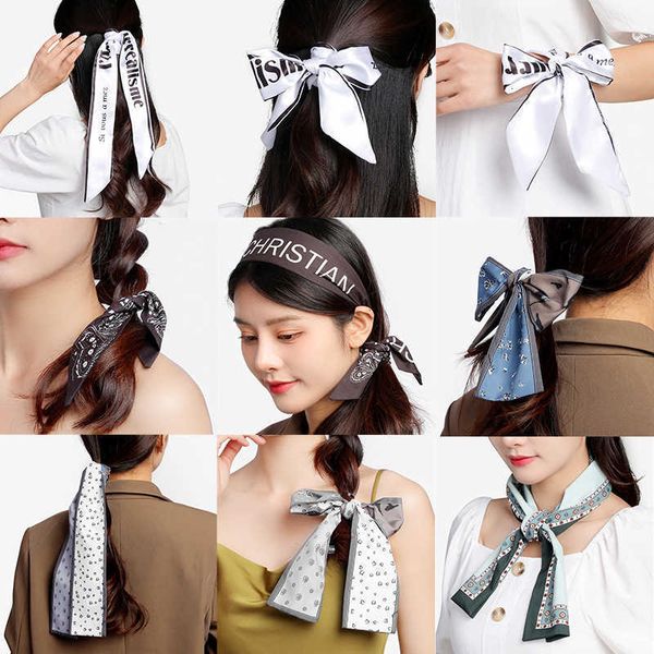 

net red version silk ribbon plaid bowknot scarv headband, Golden;silver