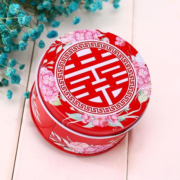 

wedding candy box round tinplate candy box european style