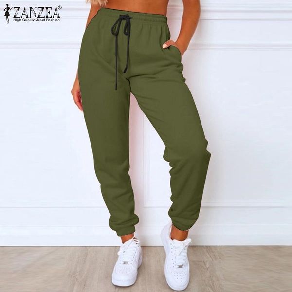 

women's pants & capris autumn casual pocket harem trousers womens fashion solid sweatpants zanzea high waist long pant female overall p, Black;white