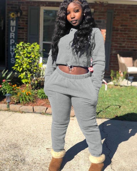 

women's two piece pants tnnaoff trendy solid tracksuits women set long sleeve o-neck sweatshirt sweatpans lounge wear matching sets, White