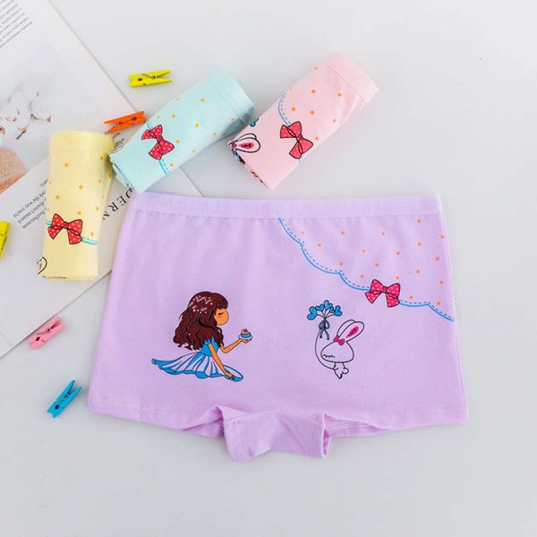 

panties cotton children's underwear women's flat angle cotton girl's cartoon student, Camo