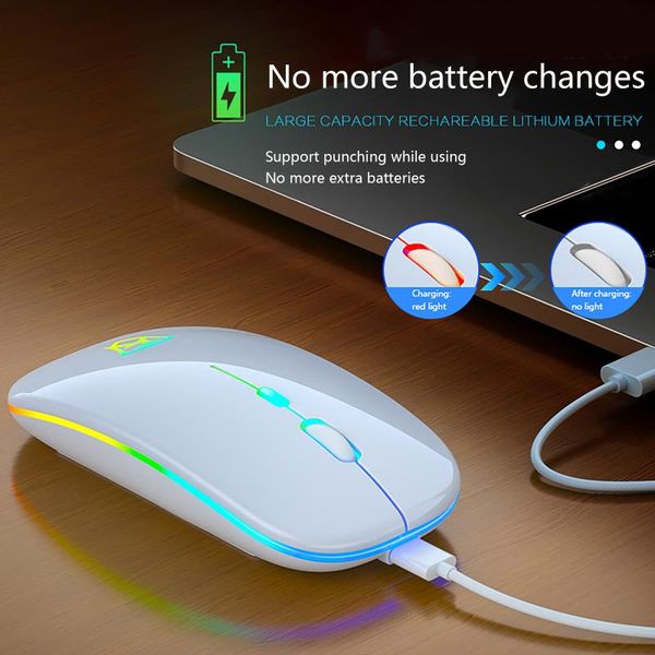 

wireless mouse bluetooth rgb computer backlit usb rgb rato ergonomic mause with led silent mouse for pc lapergonomic optical