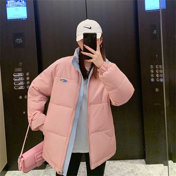 

winter coat, long-sleeved padded jacket, mid-length plus velvet cotton thickened warmth thick coat women's vest short collar 210927, Black