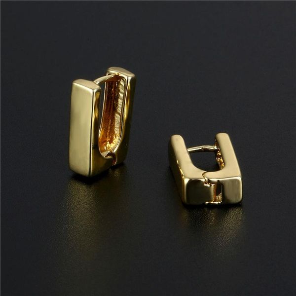 

hoop & huggie wtltc 2021 chunky geometric square earrings for women ins original design small tiny minimalist statement, Golden;silver