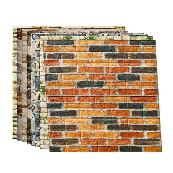 

wallpapers 3d retro simulated brick wall decor home improvement living room bedroom restaurant coving stickers