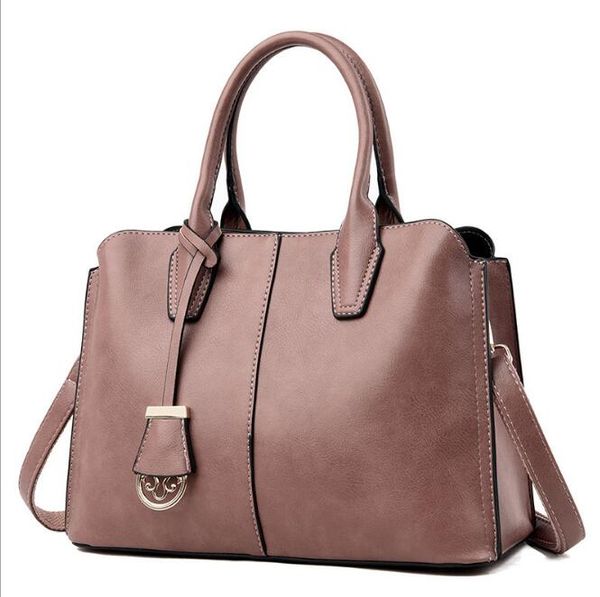 

leather ladies women handbag shoulder bag boston crossbody bag totes