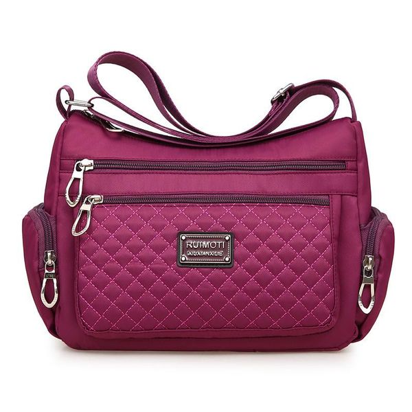 

evening bags women's crossbody bag waterproof nylon plaid shoulder messenger large capacity lady