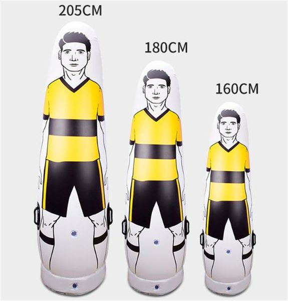 Jogos ao ar livre 2.0m 1.8m 1.6m 3 tamanho inflável treinamento de futebol goleiro tumbler ar futebol manequim manequim crianças adulto equipamento penalidade