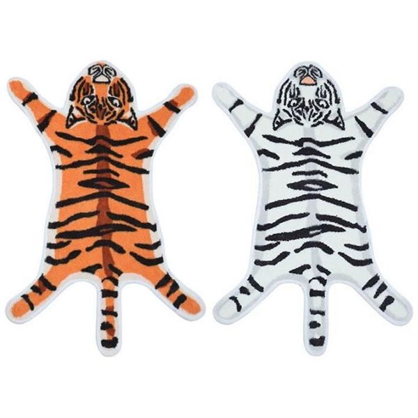 

bath mats cartoon tiger-shaped bathroom mat door flocking floor non-slip bottom soft breathable absorbent pad