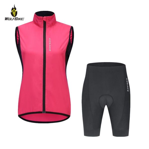 

racing sets wolfbike short sleeve women's cycling set jersey kit maillot mtb bike bicycle gel pad windproof breathable downhill gilet s, Black;blue