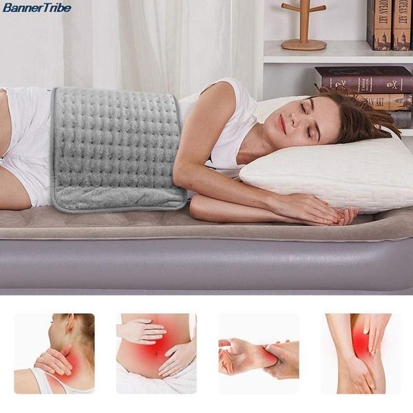 

electric heating pad blanket timer physiotherapy heating pad for shoulder neck back spine leg pain relief winter warm