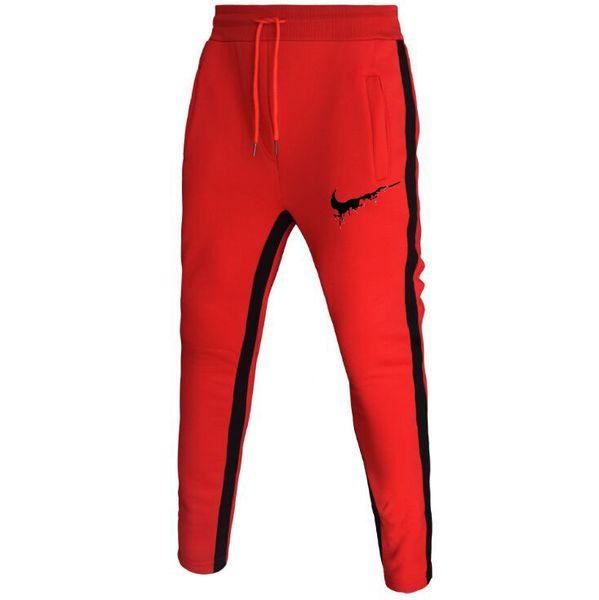 

2021 sweatpants plus size men joggers track pants elastic waist sport casual trousers baggy fitness gym clothing black grey red