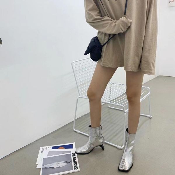 

boots square toe women ankle booties patent leather short back zipper thin high heels winter autumn woman size 35-39 pumps, Black