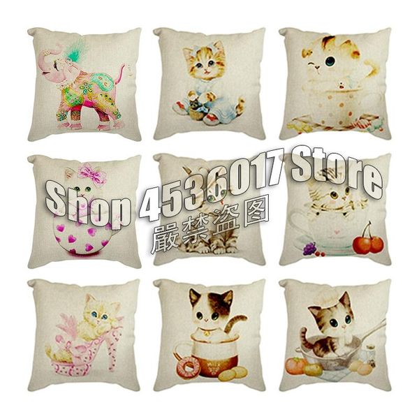 

pillow case cartoon animal girl throw pattern cushion covers for home sofa chair decorative butterfly fairy pillowcases cat &dog