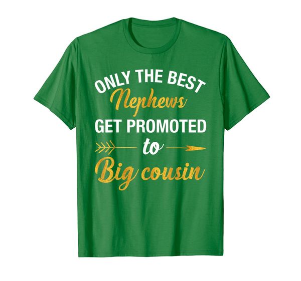 

only the nephews get promoted to big cousin t-shirt, White;black