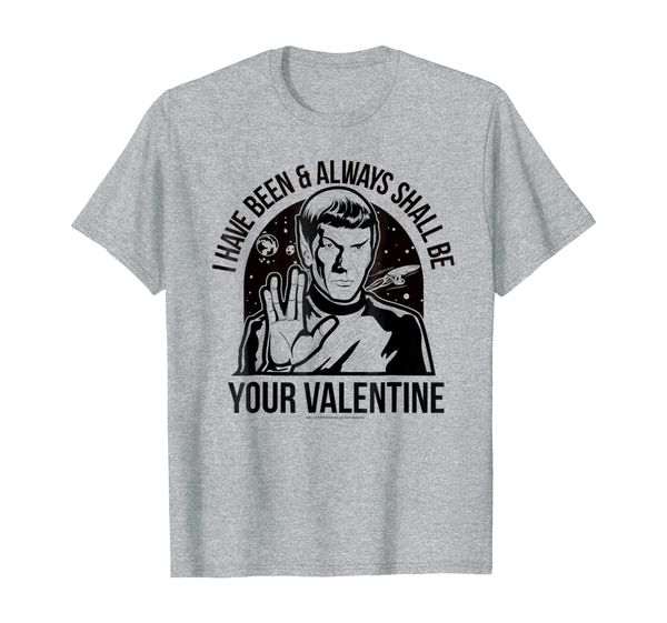

star trek original series spock your valentine t-shirt, White;black